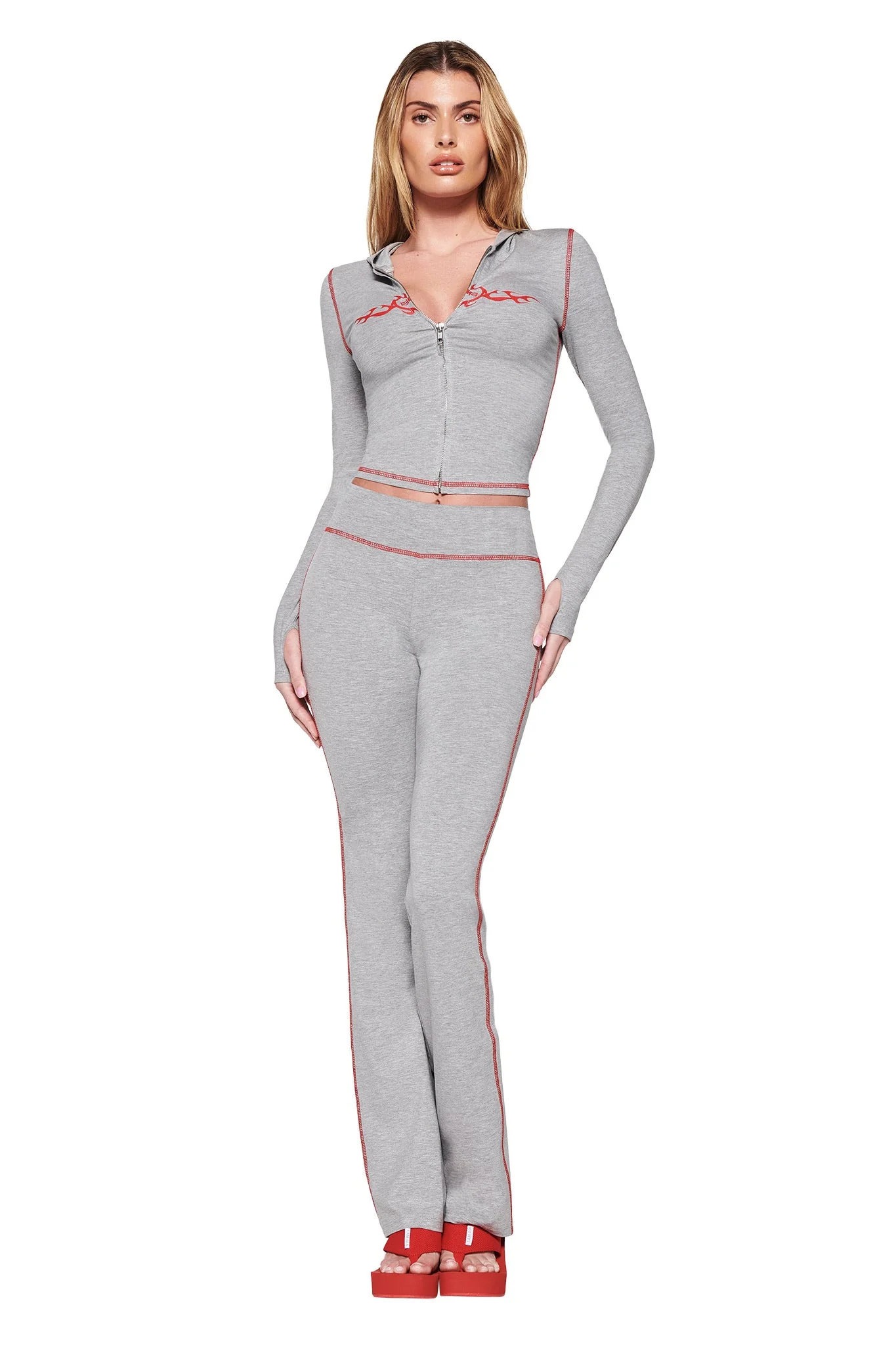 BLARE HOODIE - GREY : DOVE GREY